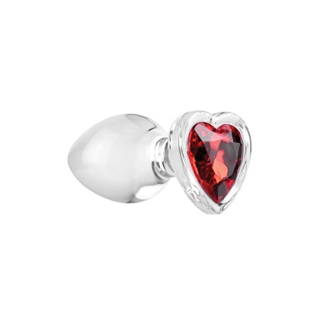 ADAM & EVE | RED HEART GEM | Γυάλινη Πρωκτική Σφήνα - Large