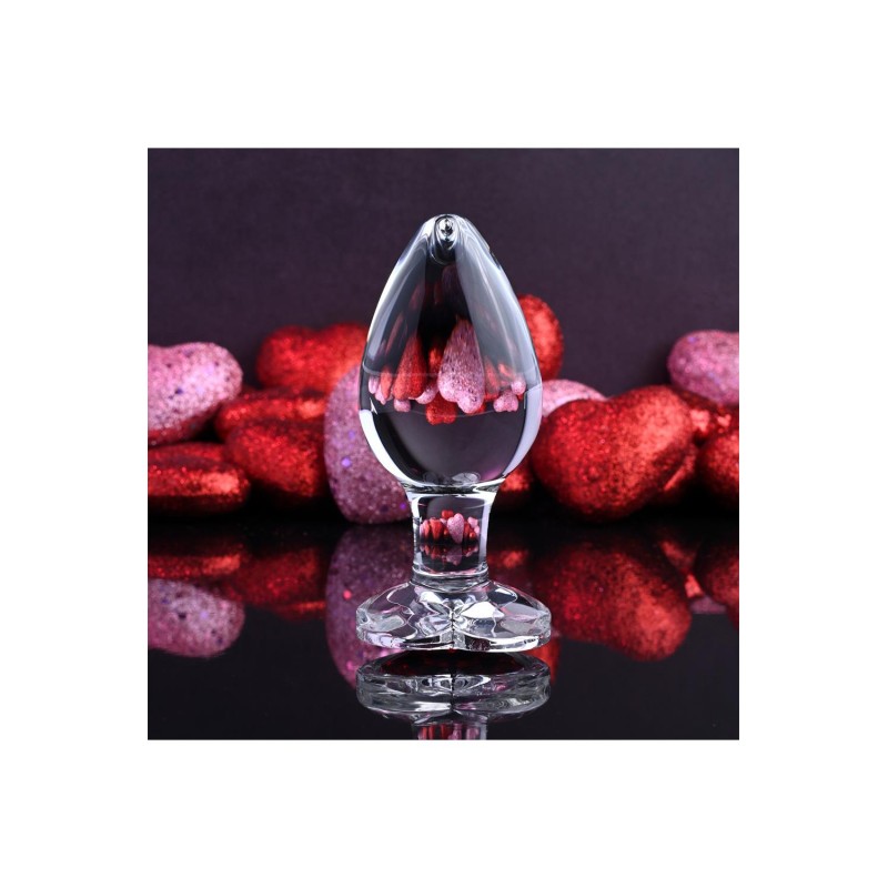 ADAM & EVE | RED HEART GEM | GLASS BUTT PLUG - LARGE