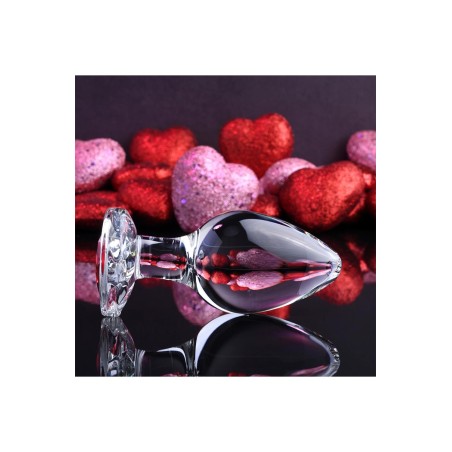 ADAM & EVE | RED HEART GEM | GLASS BUTT PLUG - LARGE