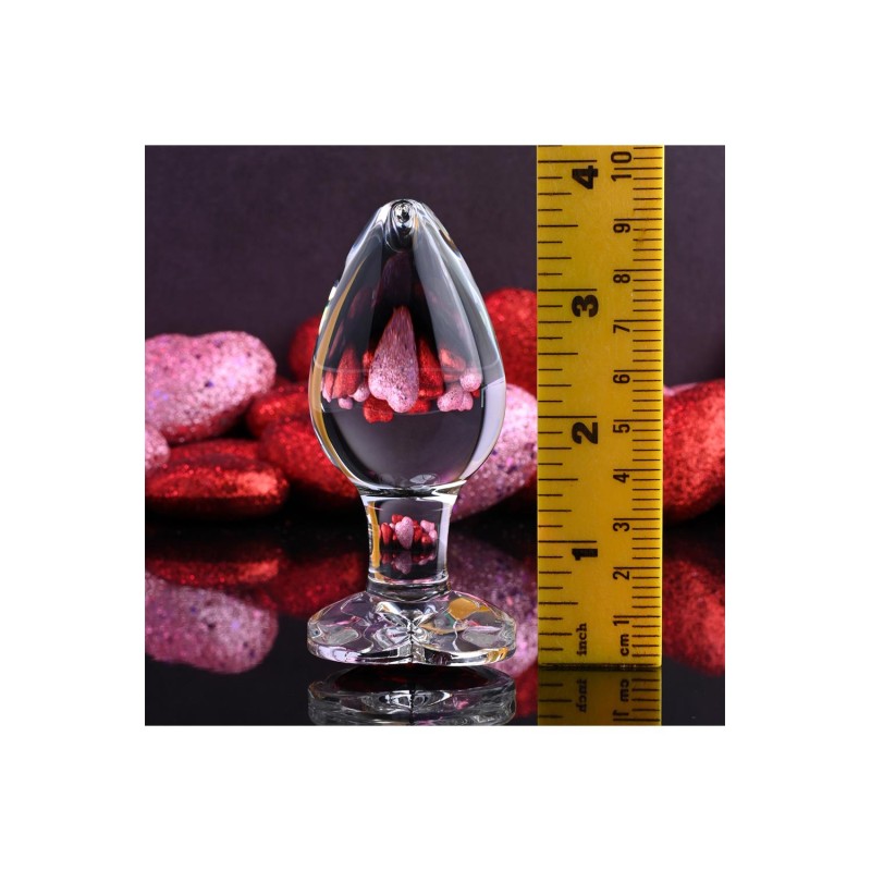 ADAM & EVE | RED HEART GEM | GLASS BUTT PLUG - LARGE