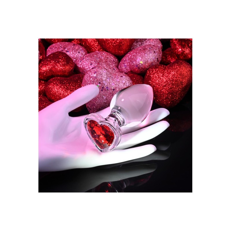 ADAM & EVE | RED HEART GEM | GLASS BUTT PLUG - LARGE