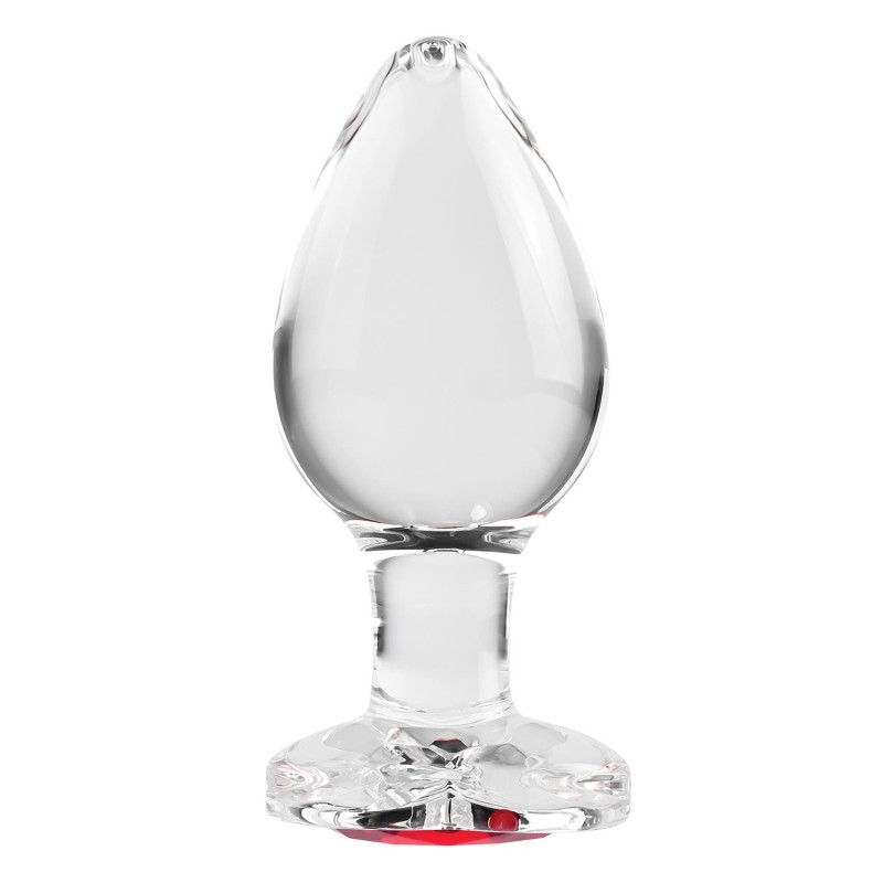 ADAM & EVE | RED HEART GEM | GLASS BUTT PLUG - LARGE