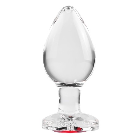 ADAM & EVE | RED HEART GEM | GLASS BUTT PLUG - LARGE