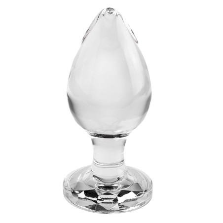 ADAM & EVE | PINK GEM GLASS PLUG - LARGE