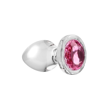ADAM & EVE | PINK GEM GLASS PLUG - LARGE