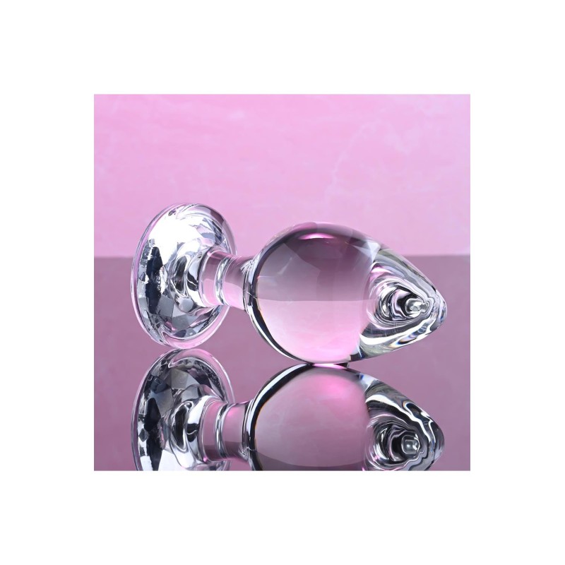 ADAM & EVE | PINK GEM | Γυάλινη Πρωκτική Σφήνα - Large