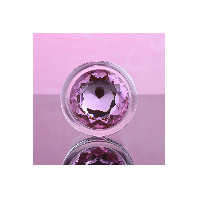 ADAM & EVE | PINK GEM | Γυάλινη Πρωκτική Σφήνα - Large