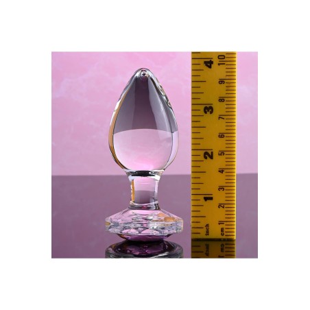 ADAM & EVE | PINK GEM GLASS PLUG - LARGE