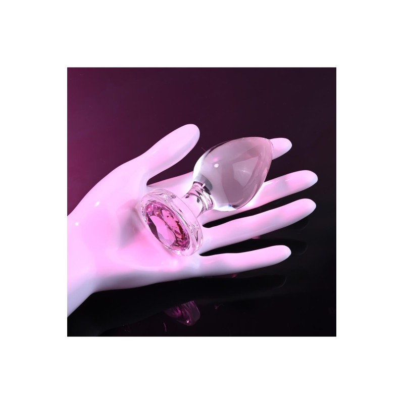 ADAM & EVE | PINK GEM | Γυάλινη Πρωκτική Σφήνα - Large