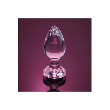 ADAM & EVE | PINK GEM GLASS PLUG - LARGE