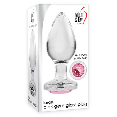 ADAM & EVE | PINK GEM | Γυάλινη Πρωκτική Σφήνα - Large