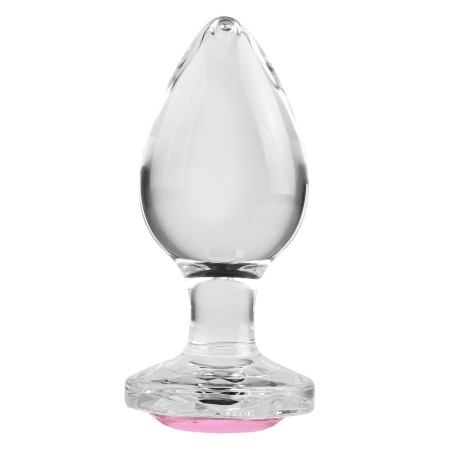 ADAM & EVE | PINK GEM GLASS PLUG - LARGE
