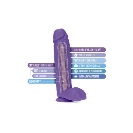 AU NATUREL | BOLD HUGE | Realistic Dildo 25cm - Purple