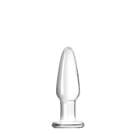 CRYSTAL TAPERED GLASS PLUG - SMALL - CLEAR