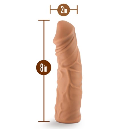 LOCK ON | ARGONITE | 20cm Dildo With Suction Cup Adapter Mocha