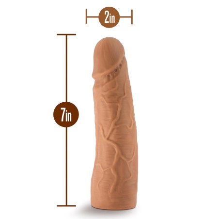 LOCK ON | DYNAMITE | 18cm Dildo With Suction Cup Adapter Mocha