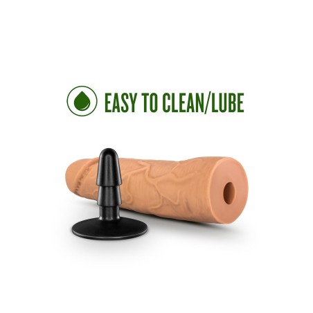 LOCK ON | DYNAMITE | 18cm Dildo With Suction Cup Adapter Mocha