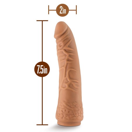 LOCK ON | HEXANITE | 19cm Dildo With Suction Cup Adapter Mocha