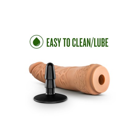 LOCK ON | HEXANITE | 19cm Dildo With Suction Cup Adapter Mocha