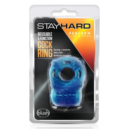 STAY HARD | Reusable 5 Function Cock Ring - Blue