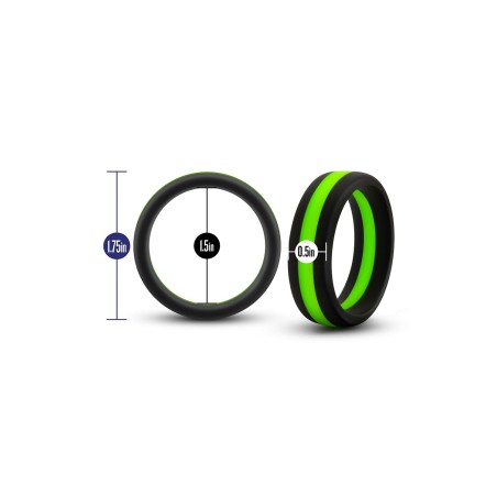 PERFORMANCE | SILICONE GO PRO COCK RING - BLACK/GREEN