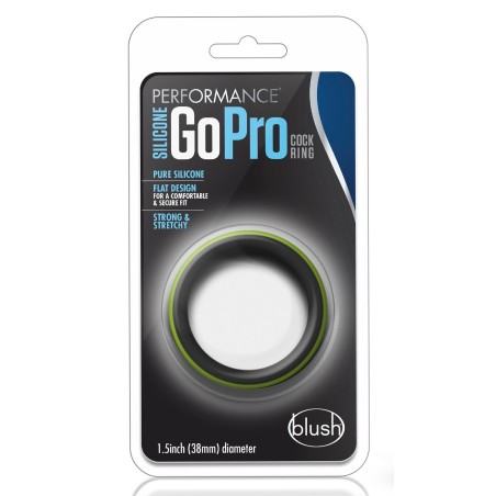 PERFORMANCE | SILICONE GO PRO COCK RING - BLACK/GREEN