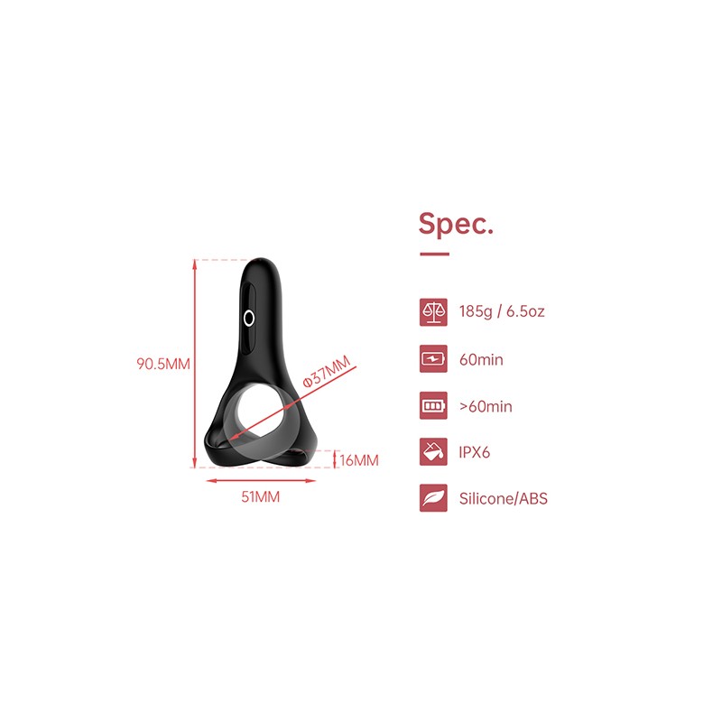 MAGIC MOTION | RISE | SMART WEARABLE COCKRING - BLACK