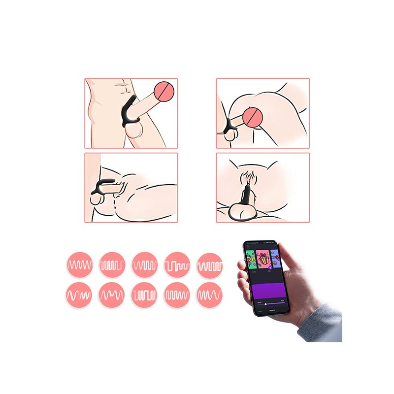 MAGIC MOTION | RISE | App Controlled - Smart Δονούμενο Δαχτυλίδι Πέους