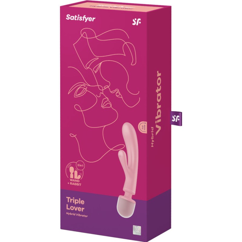 Triple Lover | Hybrid Wand Massager - Ροζ