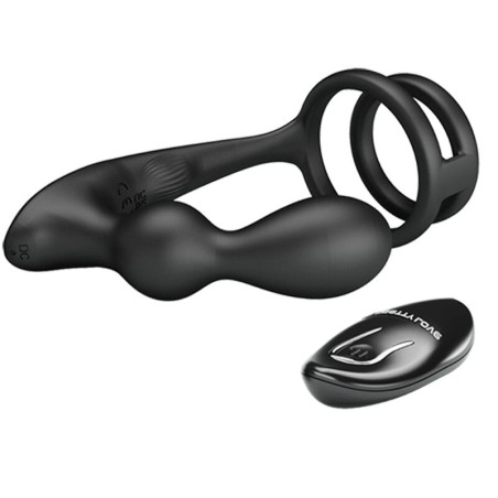 MARSHALL | PENIS RING WITH VIBRATORY ANAL PLUG WITH REMOTE CONTROL