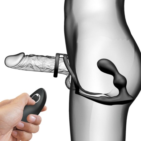 MARSHALL | PENIS RING WITH VIBRATORY ANAL PLUG WITH REMOTE CONTROL