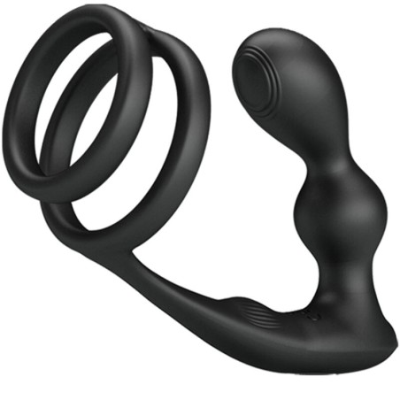 MARSHALL | PENIS RING WITH VIBRATORY ANAL PLUG WITH REMOTE CONTROL