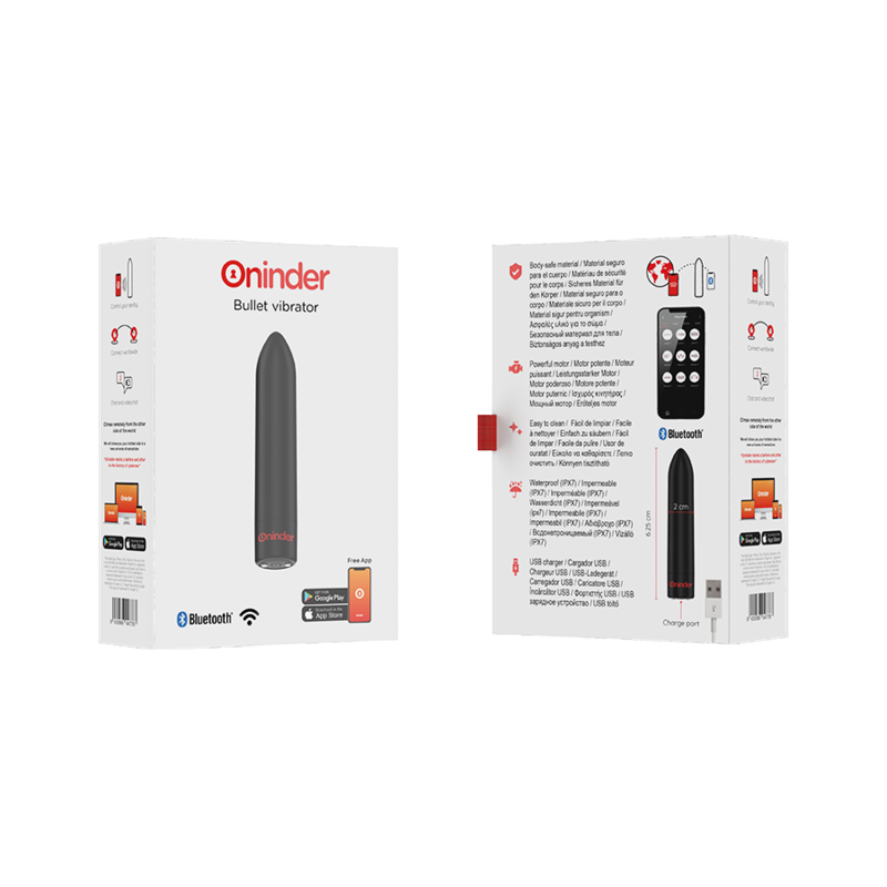 ONINDER | BERLIN BULLET | APP Controlled Mini Δονητής - Μαύρος