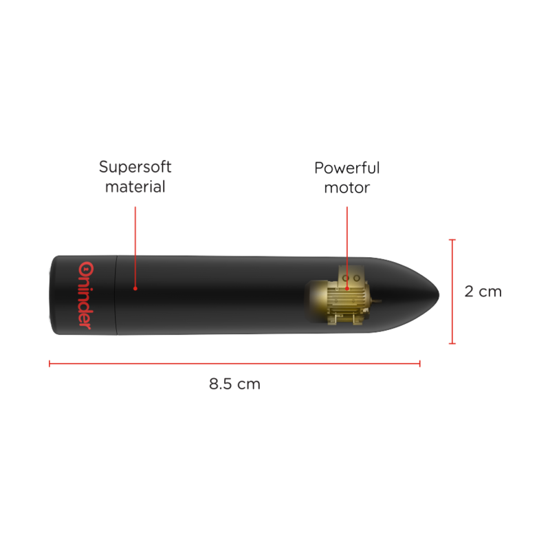 ONINDER | BERLIN BULLET | APP Controlled Mini Δονητής - Μαύρος