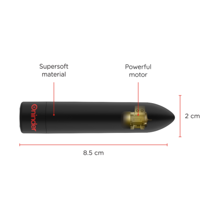 ONINDER - BERLIN BULLET VIBRATOR BLACK 9 MODES - FREE APP