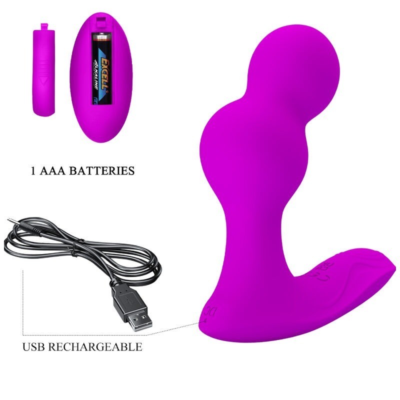 ANAL VIBRATOR MASSAGER WITH REMOTE CONTROL