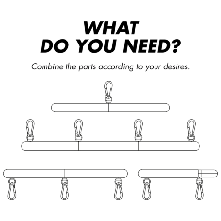 FETISH SUBMISSIVE | BONDAGE | ADJUSTABLE SEPARATOR BAR 4 PIECES