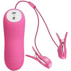 ROMANTIC WAVE | Nipple Clamps With Vibration & Electrosock