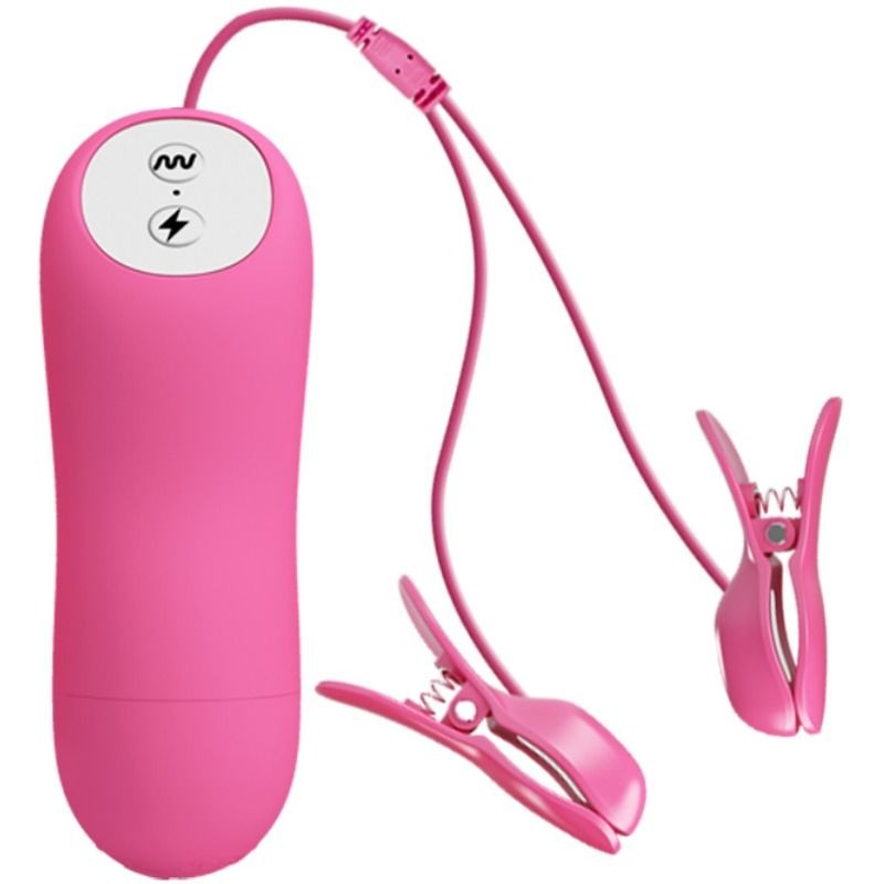 ROMANTIC WAVE | Nipple Clamps With Vibration & Electrosock