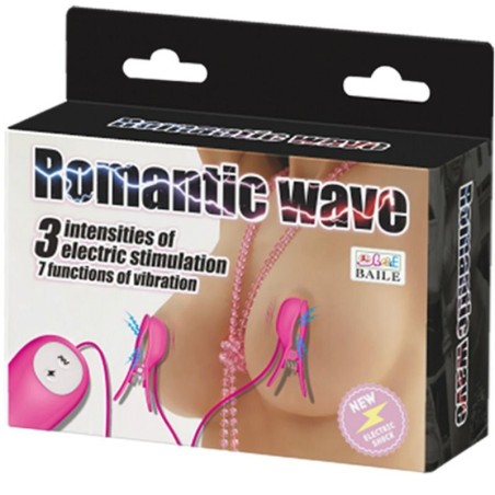 ROMANTIC WAVE | Nipple Clamps With Vibration & Electrosock