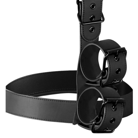 FETISH SUBMISSIVE | BONDAGE - COLLAR & WRIST CUFFS BODY RESTRAINT SET