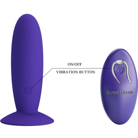 YOUTH ANAL PLUG VIBRATOR REMOTE CONTROL - VIOLET