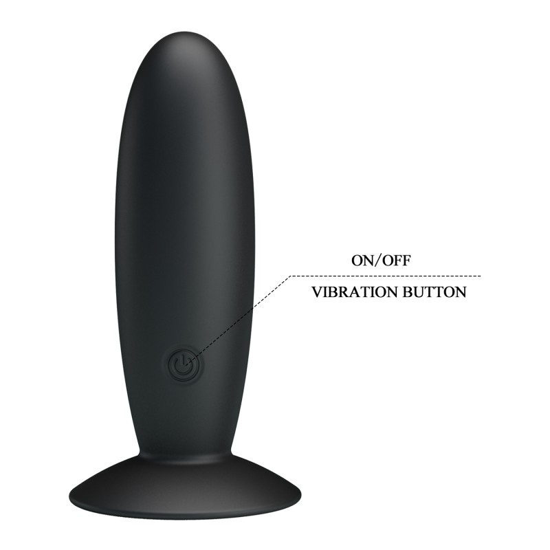 Rechargeable Vibrating Silicone Butt Plug