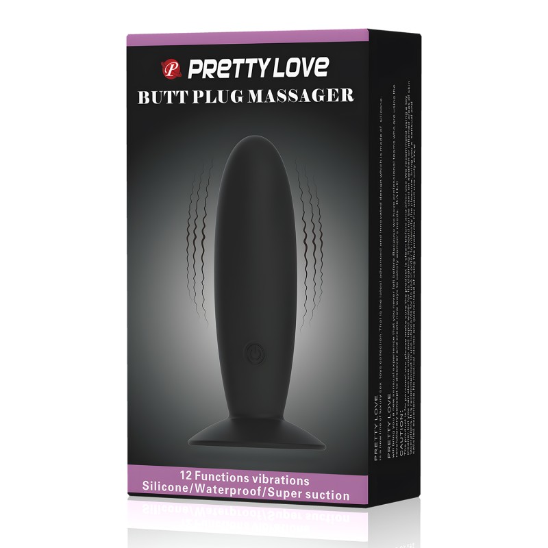 Rechargeable Vibrating Silicone Butt Plug