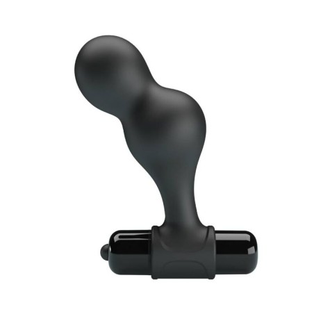 MR PLAY | BLACK SILICONE VIBRATOR ANAL PLUG