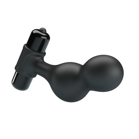 MR PLAY | BLACK SILICONE VIBRATOR ANAL PLUG