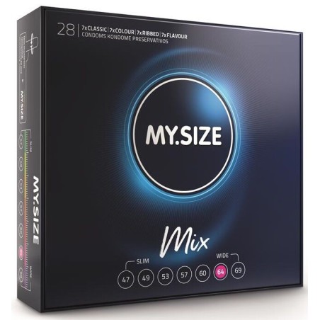 MY SIZE | MIX CONDOMS - 64 MM - 28 τεμάχια