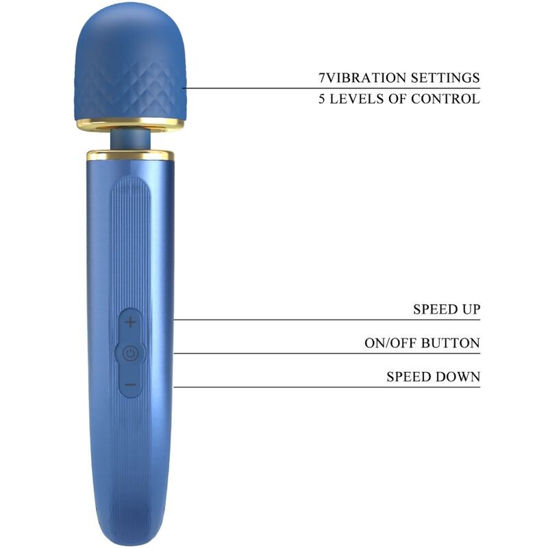 PRETTY LOVE | Wand Massager | 7 Vibration Modes | Μπλέ