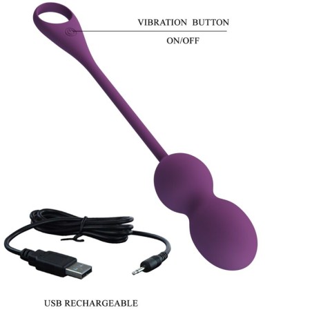 PRETTY LOVE | ELVIRA | Kegel Balls + App Remote Control | Μοβ