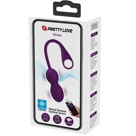 PRETTY LOVE | ELVIRA | Kegel Balls + App Remote Control | Μοβ